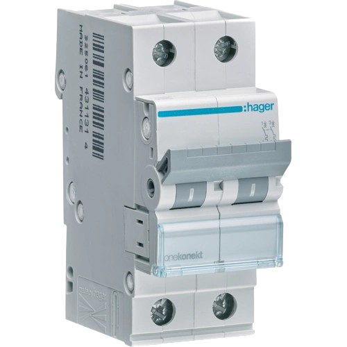Автоматический выключатель Hager MCN206 1 фаза C 6A ток короткого замыкания 6 kA