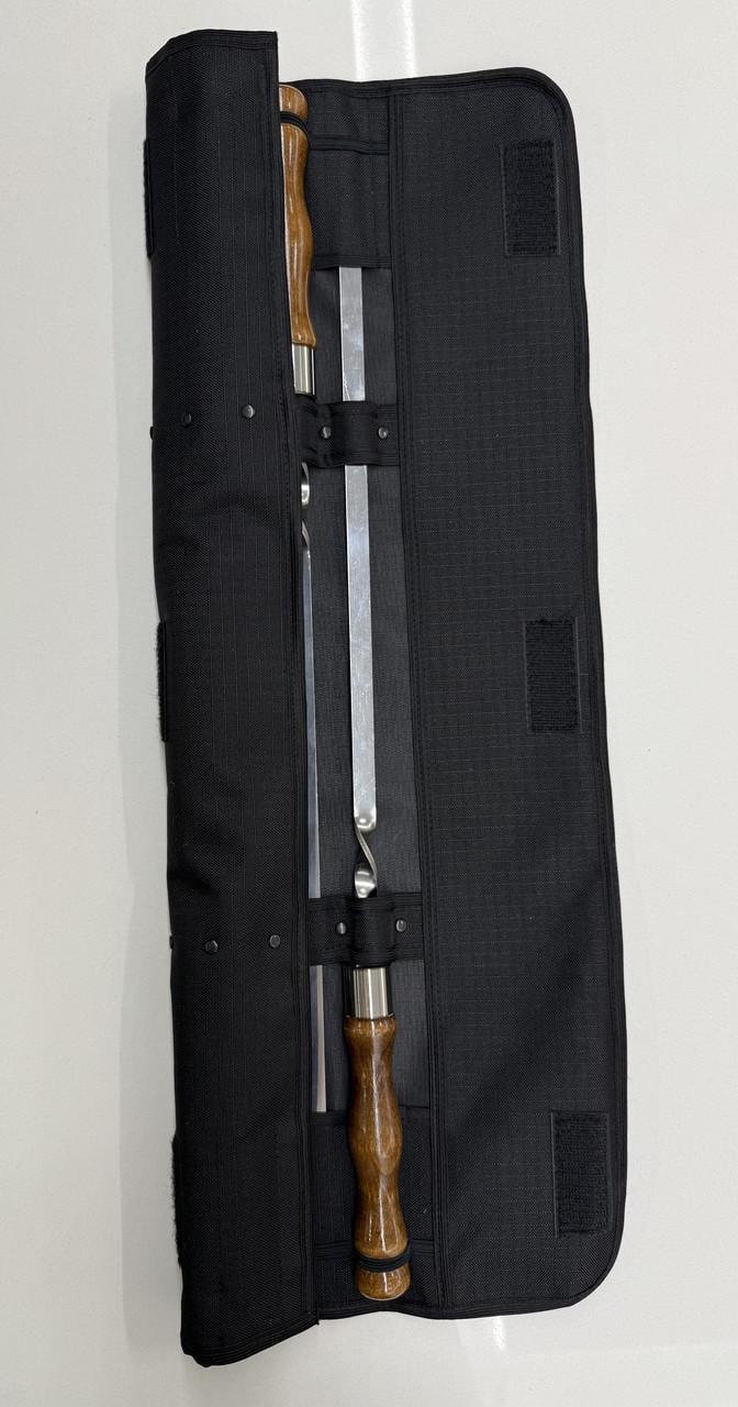 Набір шампурів із дерев’яною ручкою з нержавіючої сталі Каштан - фото 2 Набір шампурів із дерев’яною ручкою з нержавіючої сталі Каштан - фото 2