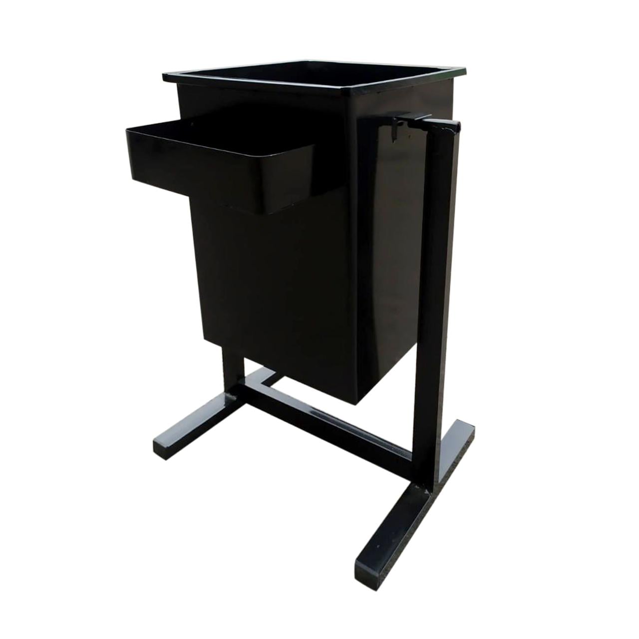 Урна с пепельницей Tobi sho уличная металлическая квадратная 22 л Черный (8fg40952)