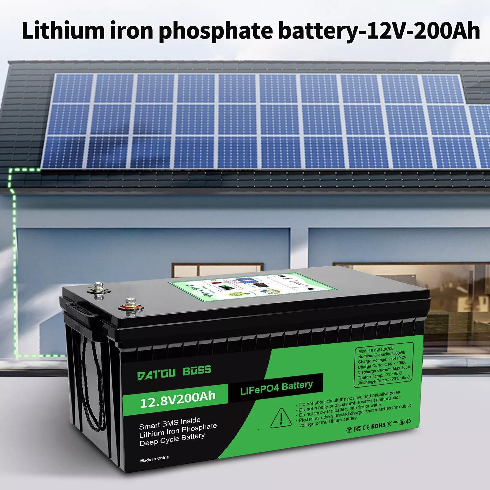 Аккумулятор LiFePO4 DATOUBOSS 12V 200 Ah 2560Wh 200A BMS до 15000 циклов - фото 4 Аккумулятор LiFePO4 DATOUBOSS 12V 200 Ah 2560Wh 200A BMS до 15000 циклов - фото 4