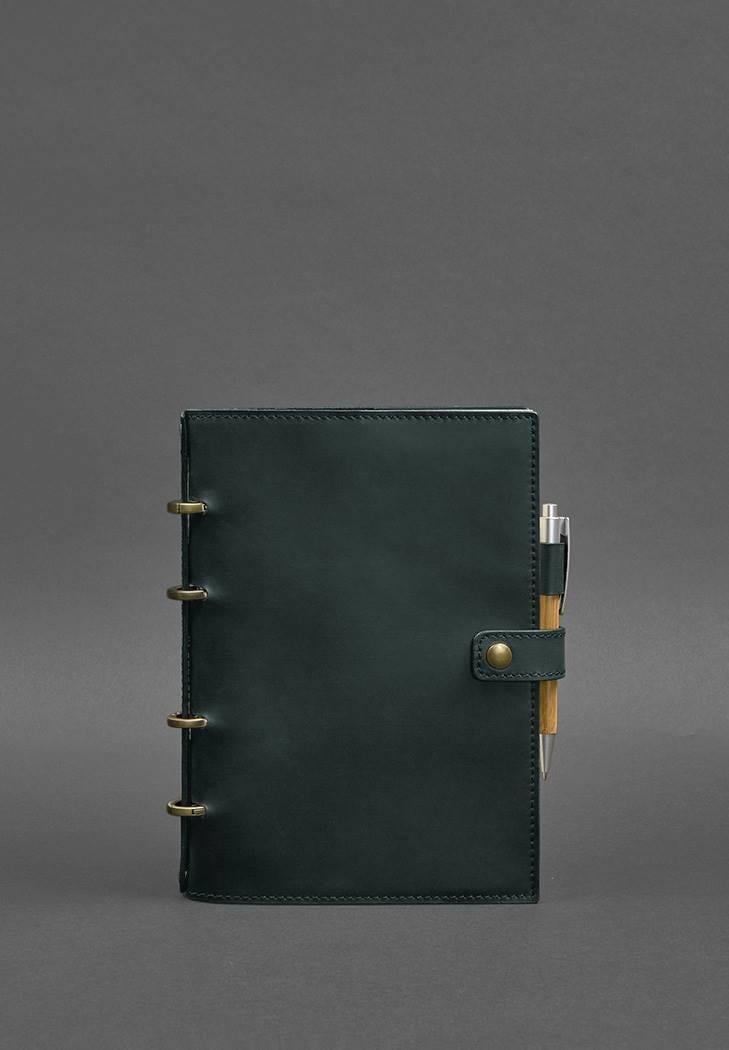 Блокнот кожаный с датированным блоком Софт-бук 9.1 Crazy Horse Зеленый (A-027486) - фото 1