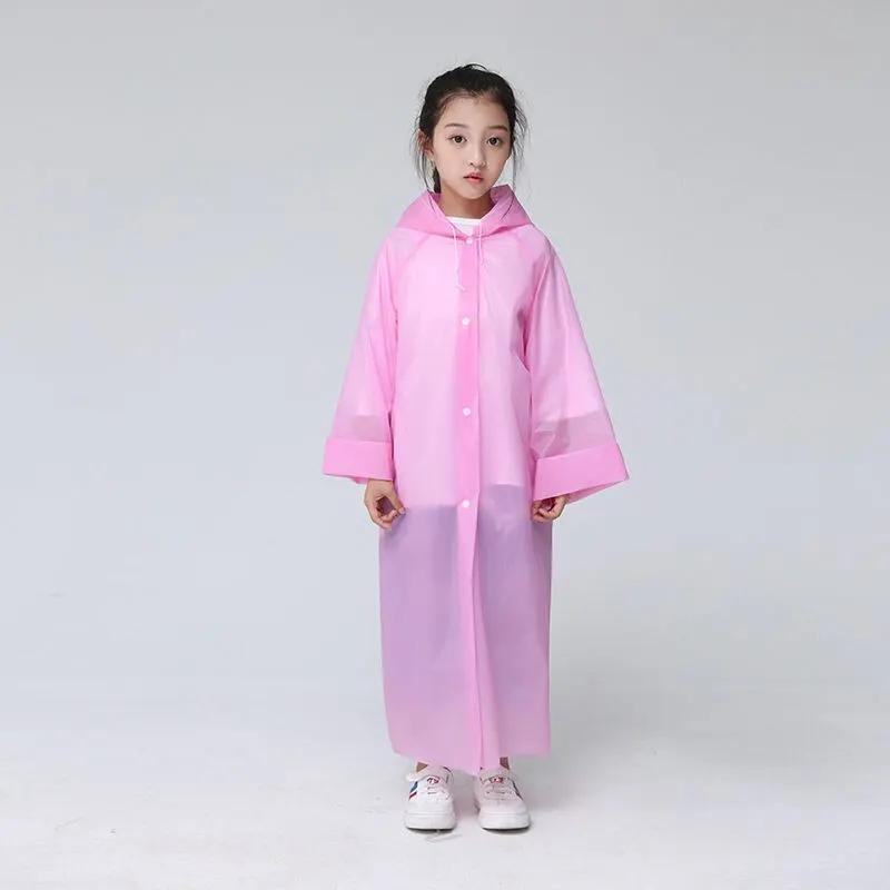 Дощовик дитячий RAINWEAR Unisex з капюшоном на кнопках 110-145 см Pink (83368)