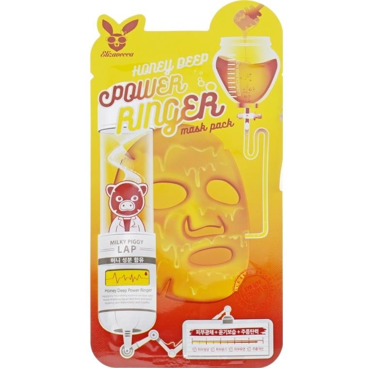 Лифтинг-маска тканевая для лица Elizavecca Face Care Honey Deep Power Ringer с медом 23 мл (680_1548)