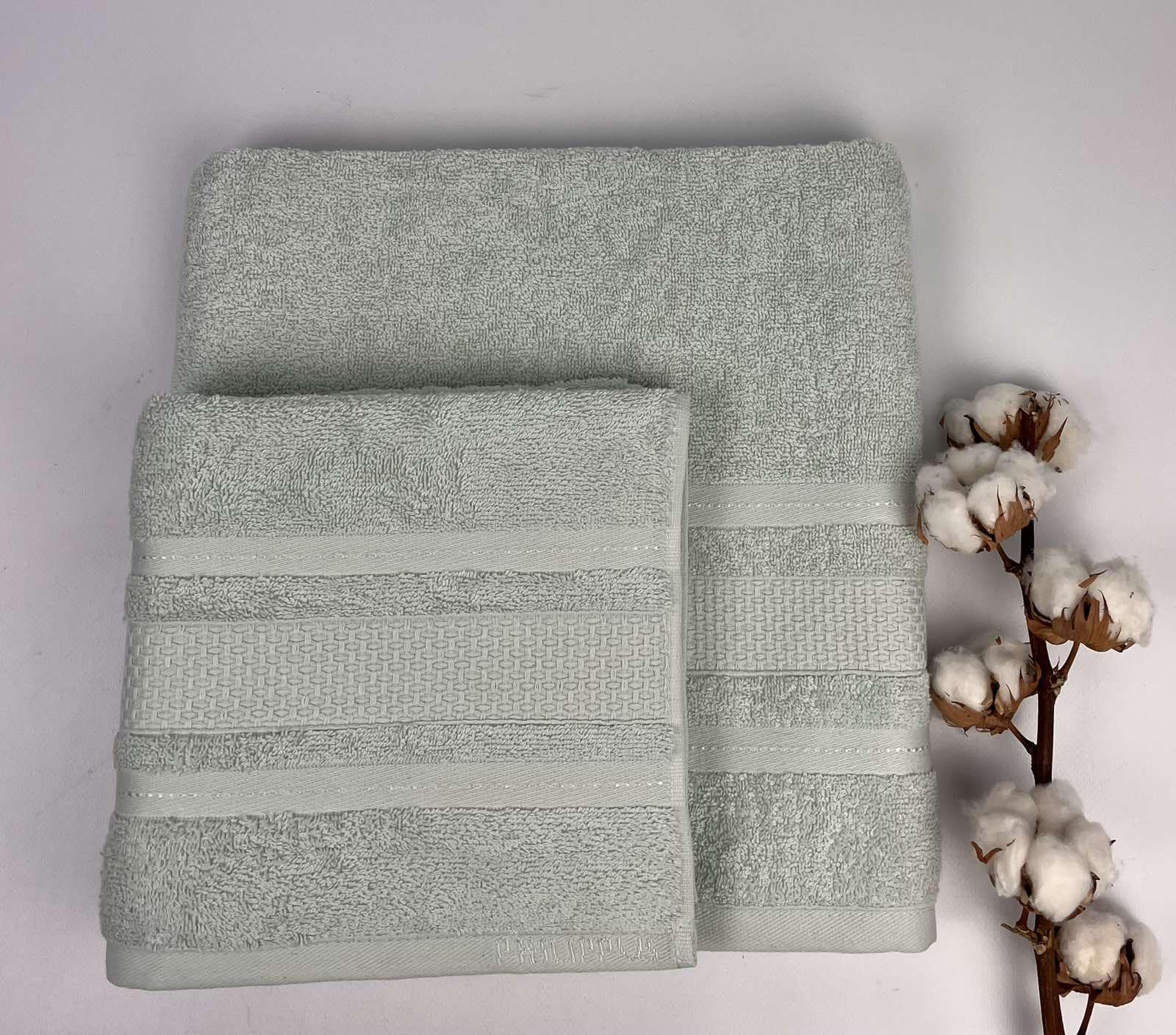 Набор полотенец Philippus Collesium Cotton Melissa ЕA055 2 шт. в фирменной коробке Мятный (CN31937)