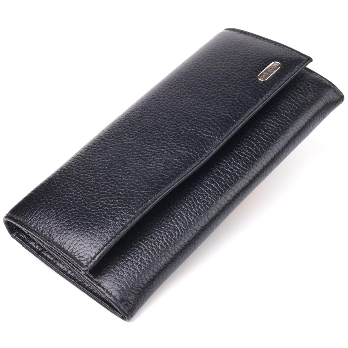 Кошелек женский Canpellini Wallet 21625 из натуральной зернистой кожи Черный (55404)