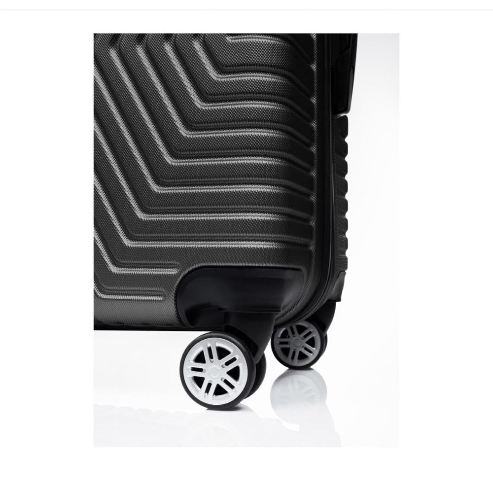 Чемодан Polo ПК001-М поликарбонат на 4-х двойных колесах средний М 70 л Черный - фото 3 Чемодан Polo ПК001-М поликарбонат на 4-х двойных колесах средний М 70 л Черный - фото 3