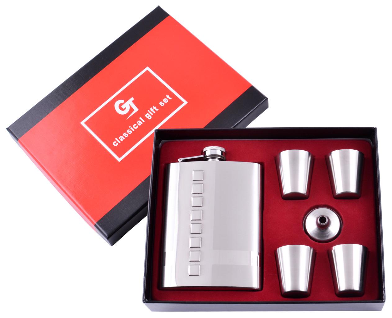 Набор фляга и 4 стопки Aqua Mage 236 мл Нержавеющая сталь