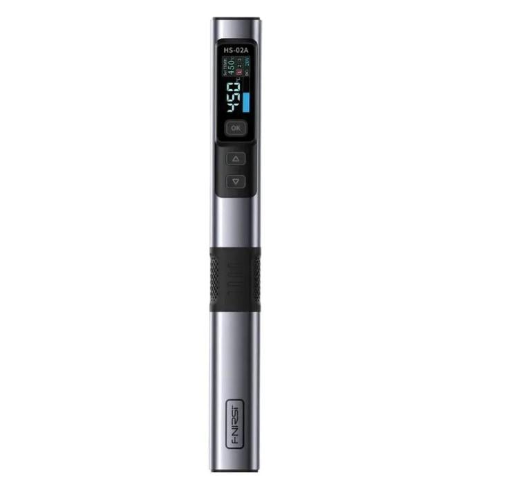 Паяльник портативный с дисплеем Fnirsi HS-02A 100W Type-C Silver Паяльник портативный с дисплеем Fnirsi HS-02A 100W Type-C Silver
