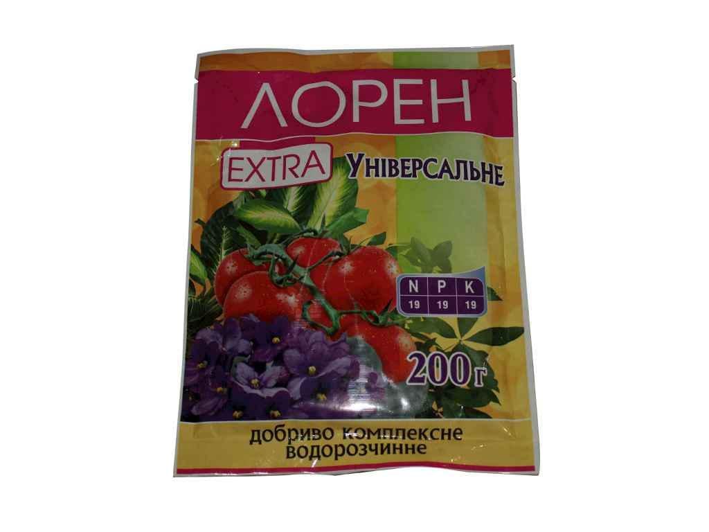 Удобрение водорастворимое сухое Лорен 200 г EXTRA универсальное (586714) Удобрение водорастворимое сухое Лорен 200 г EXTRA универсальное (586714)