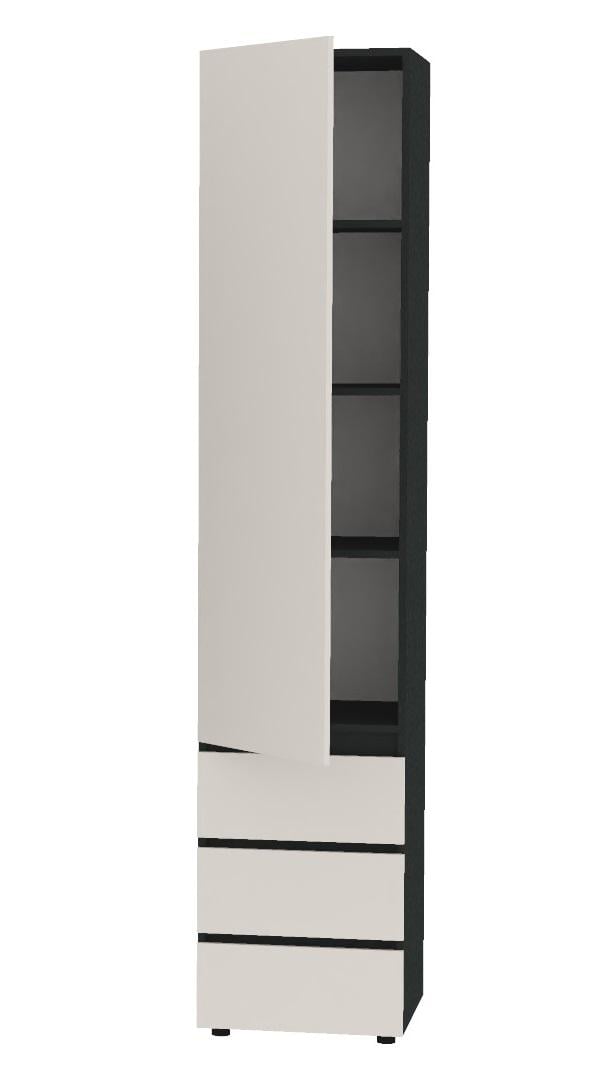 Шкаф Алекса СН-400-3п 40х55х238 см Кашемир/Антрацитовый (70867)