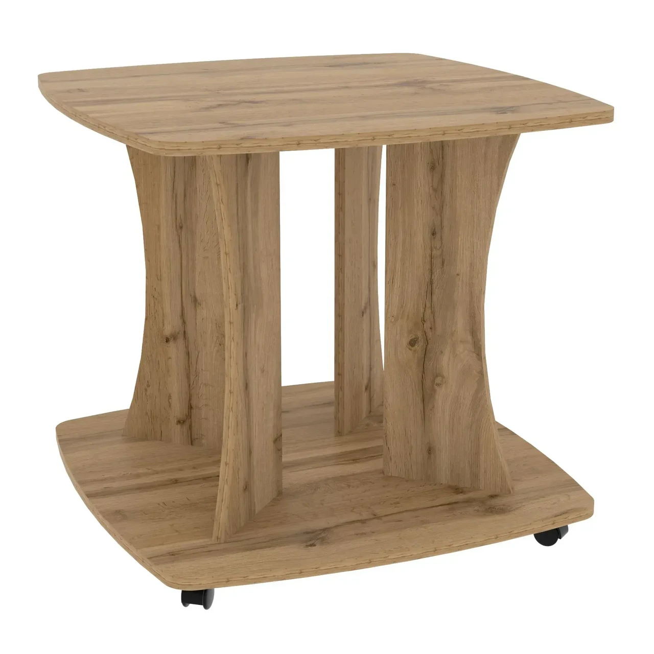 Стіл журнальний з коліщатками Kontinent Kvant 65х65х55 см Дуб Аппалачі (53231880) - фото 1 Стіл журнальний з коліщатками Kontinent Kvant 65х65х55 см Дуб Аппалачі (53231880) - фото 1