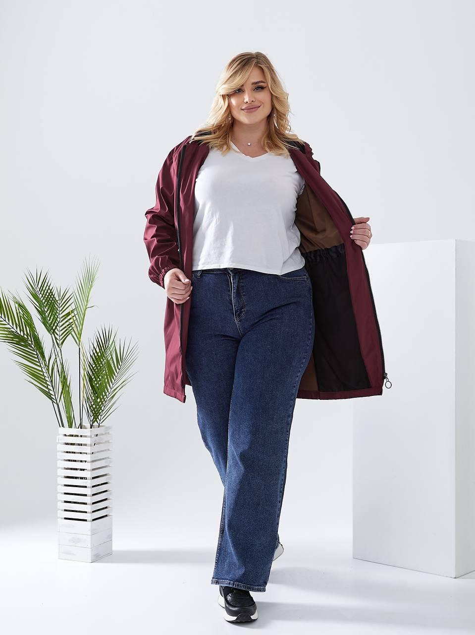 Плащ демісезонний Aiza А102 з капюшоном р. 46-48 Бордовий - фото 6 Плащ демісезонний Aiza А102 з капюшоном р. 46-48 Бордовий - фото 6