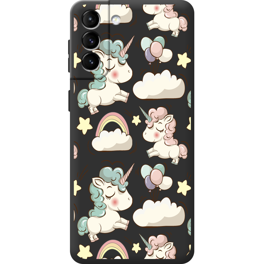 Чехол BoxFace Samsung Galaxy S21 FE (G990) Unicorns Черный силикон (43973-cc2-44173)