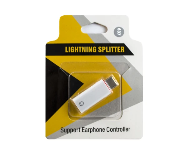 Переходник Epik lightning Splitter AUX Type-C to 3,5 мм White