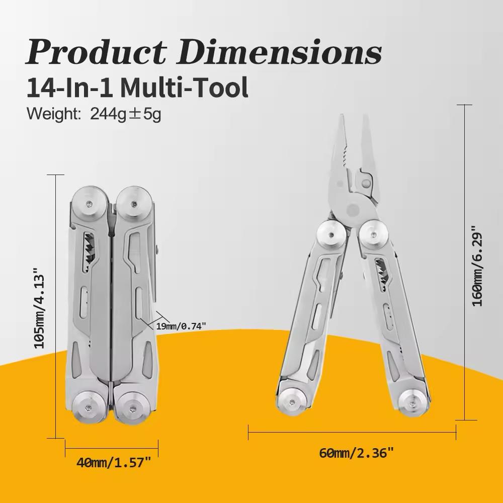 Мультитул 13в1 из нержавеющей стали с чехлом (3212) - фото 8 Мультитул 13в1 из нержавеющей стали с чехлом (3212) - фото 8