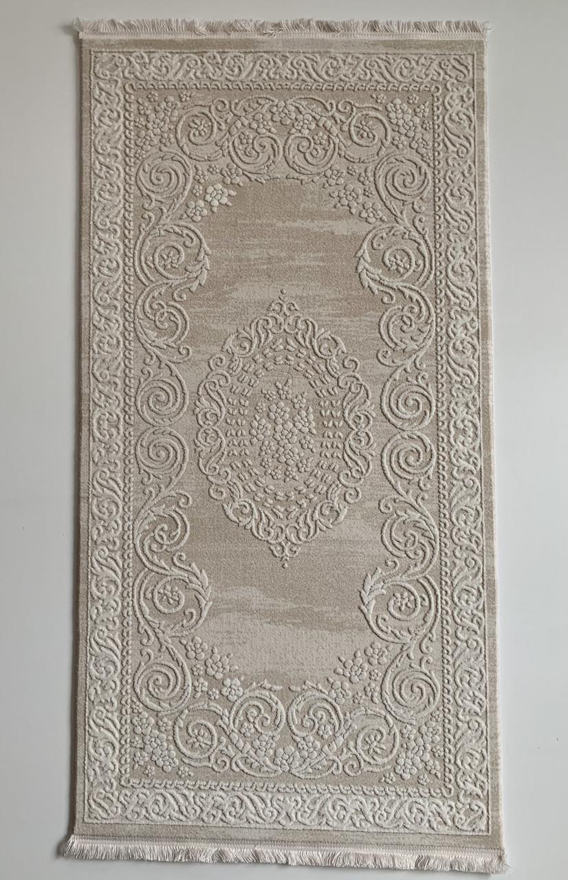 Ковер прямоугольный классический с узором акриловый ворс 12 мм 160х230 см Бежевый (L992В)