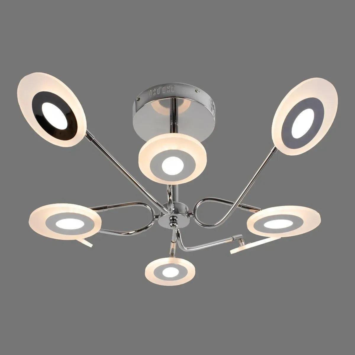 LED-люстра потолочная Sirius на восемь плафонов 3000/6500К IP20 8929-8 102W Хром (28686074)