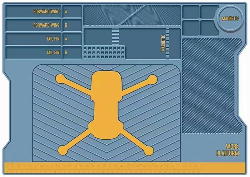Коврик пластичный ПВХ TE-619 для ремонта 515x365 мм Синий (2000996187103)