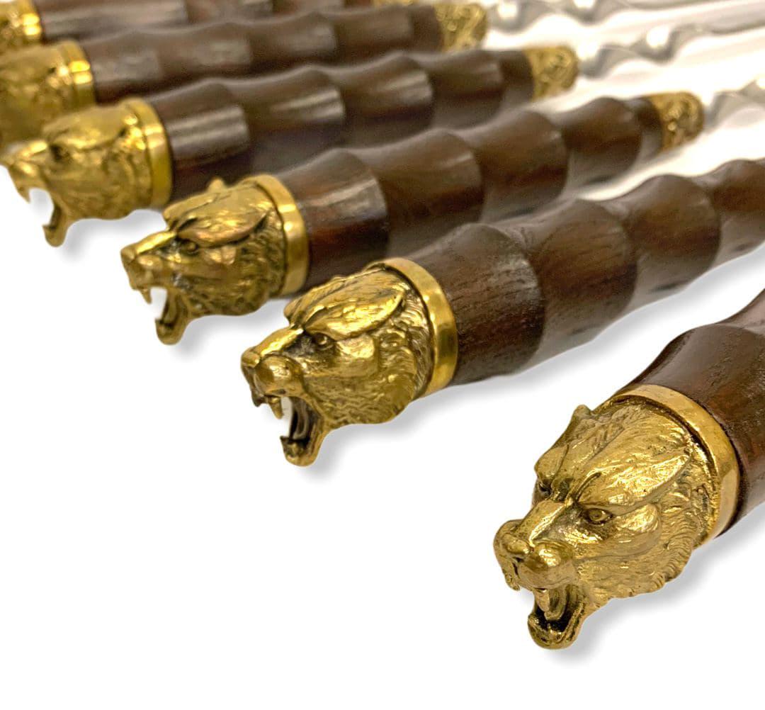 Набір шампурів Колчан Саблезубий Тигр Gorillas BBQ в шкіряному чохлі - фото 4 Набір шампурів Колчан Саблезубий Тигр Gorillas BBQ в шкіряному чохлі - фото 4