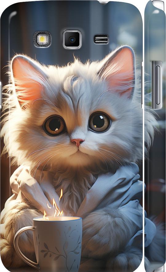 Чехол на Samsung Galaxy Grand 2 G7102 White cat (5646m-41-42517)