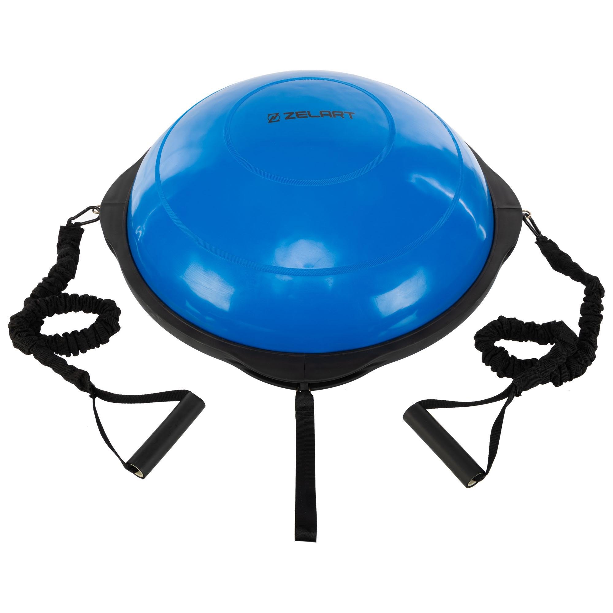 Балансировочная платформа-полусфера BOSU с эспандерами MDbuddy FI-541 22х70 см (31493065)