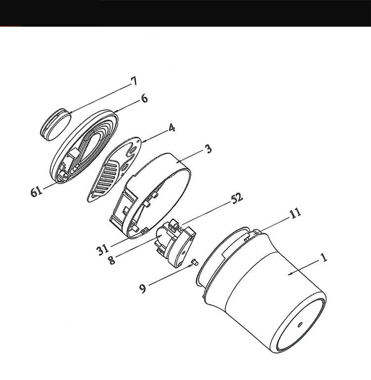 Попільничка автомобільна ZHEJIANG з підсвічуванням Синій (02189) - фото 4