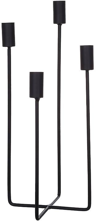 Подсвечник металлический Nottingham на 4 свечи 15х15х36 см Черный