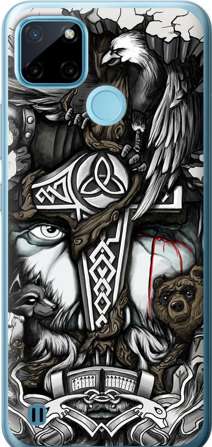 Чехол на Realme C21Y Тату Викинг (4098u-2472-42517)