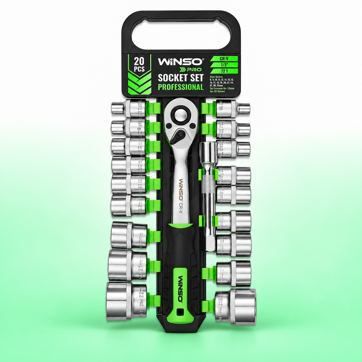 Набір торцевих головок WINSO PRO 1/2" 8-32 мм (wns902020)
