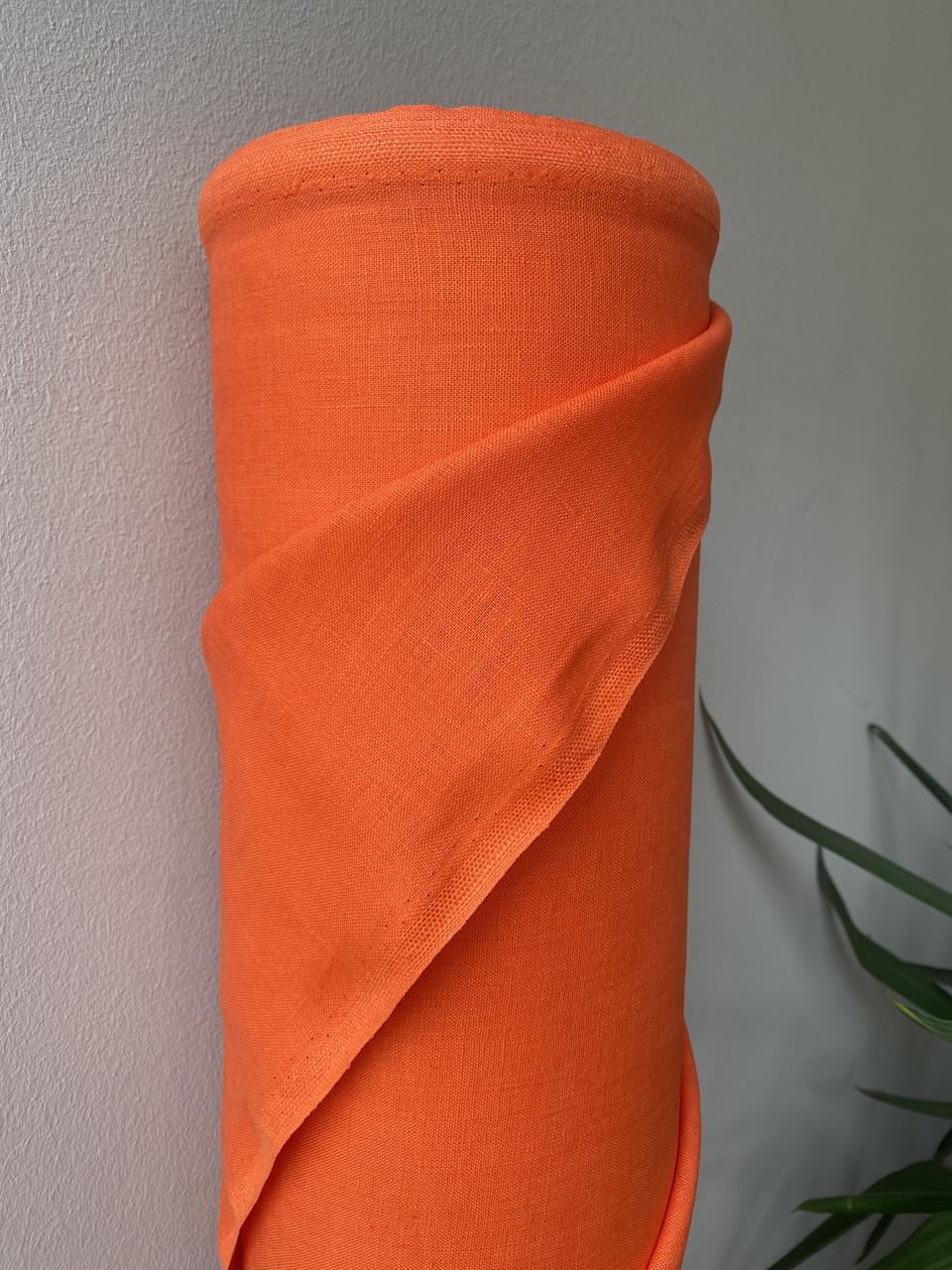 Ткань Linen Plus 100% лен Оранжевый 392/545 - фото 2 Ткань Linen Plus 100% лен Оранжевый 392/545 - фото 2