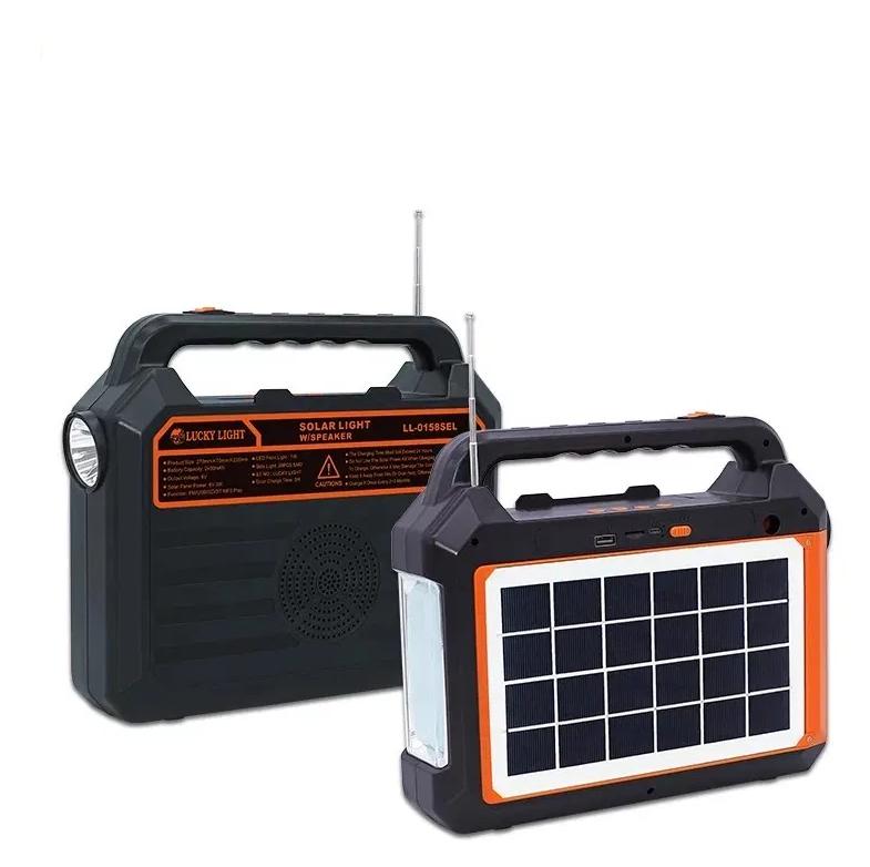 Фонарь многофункциональный Easy Power EP-0158 Bluetooth с солнечной панелью/радио/MP3 плеер 3W 9V Черно-оранжевый