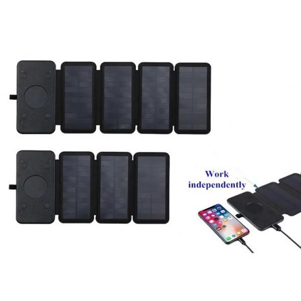 Панель портативна VHG IP64 72w Portable Solar Charger 4 panel складана сонячна Black - фото 8