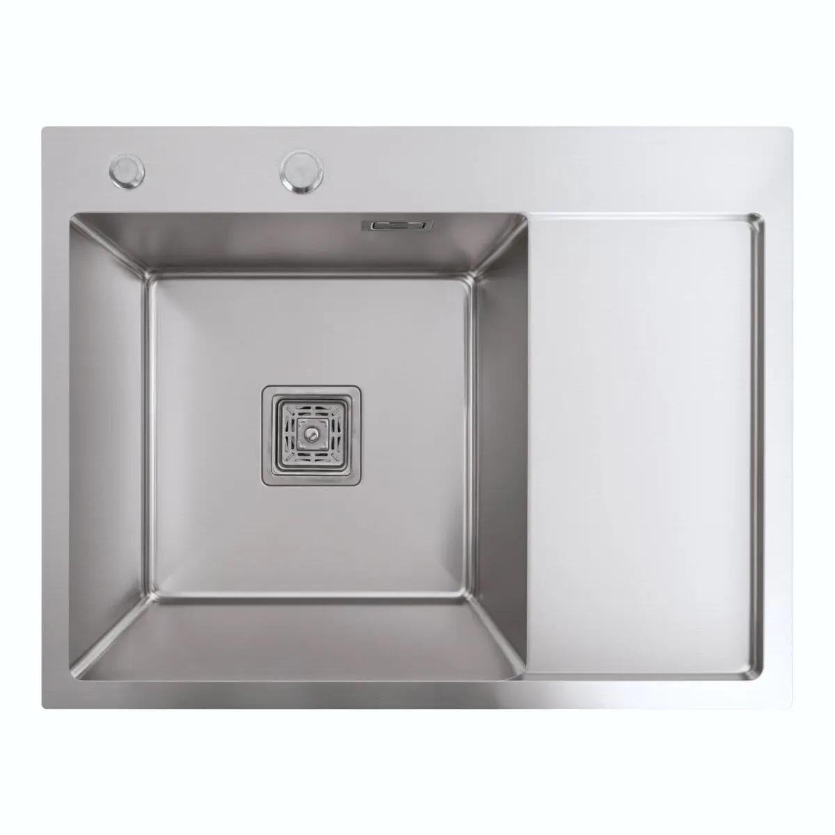 Мийка кухонна Platinum Handmade 220 L квадратний сифон 3/1 мм 65х50 см Мийка кухонна Platinum Handmade 220 L квадратний сифон 3/1 мм 65х50 см