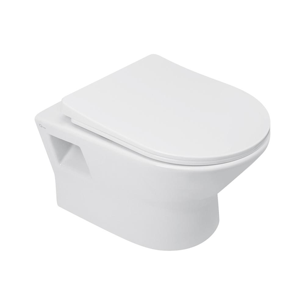 Унітаз підвісний Qtap Lark безобідковий з сидінням Soft-close QT0331159W Унітаз підвісний Qtap Lark безобідковий з сидінням Soft-close QT0331159W