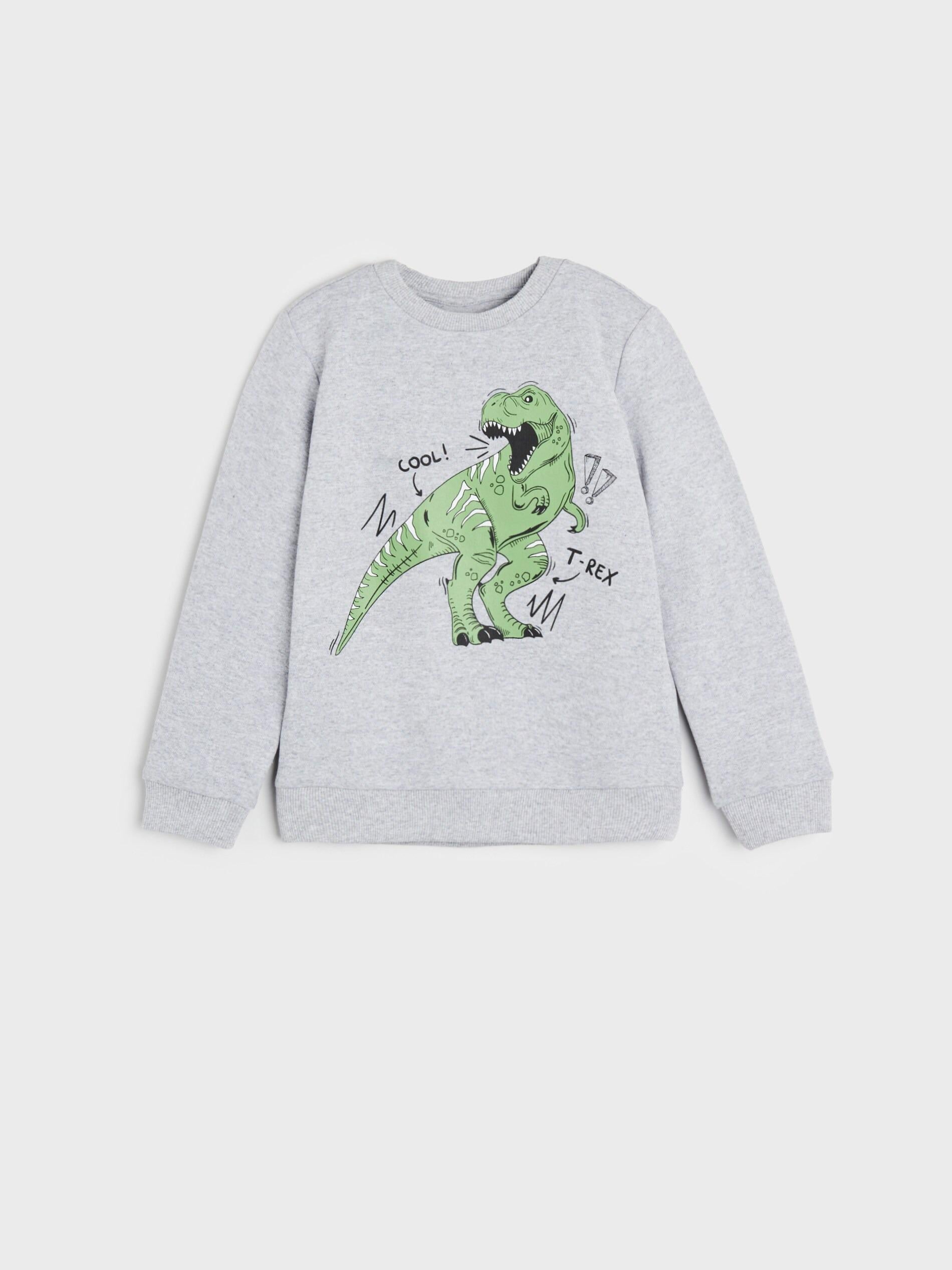 Кофта Sinsay с динозаврами 134 см Серый (7189Q)