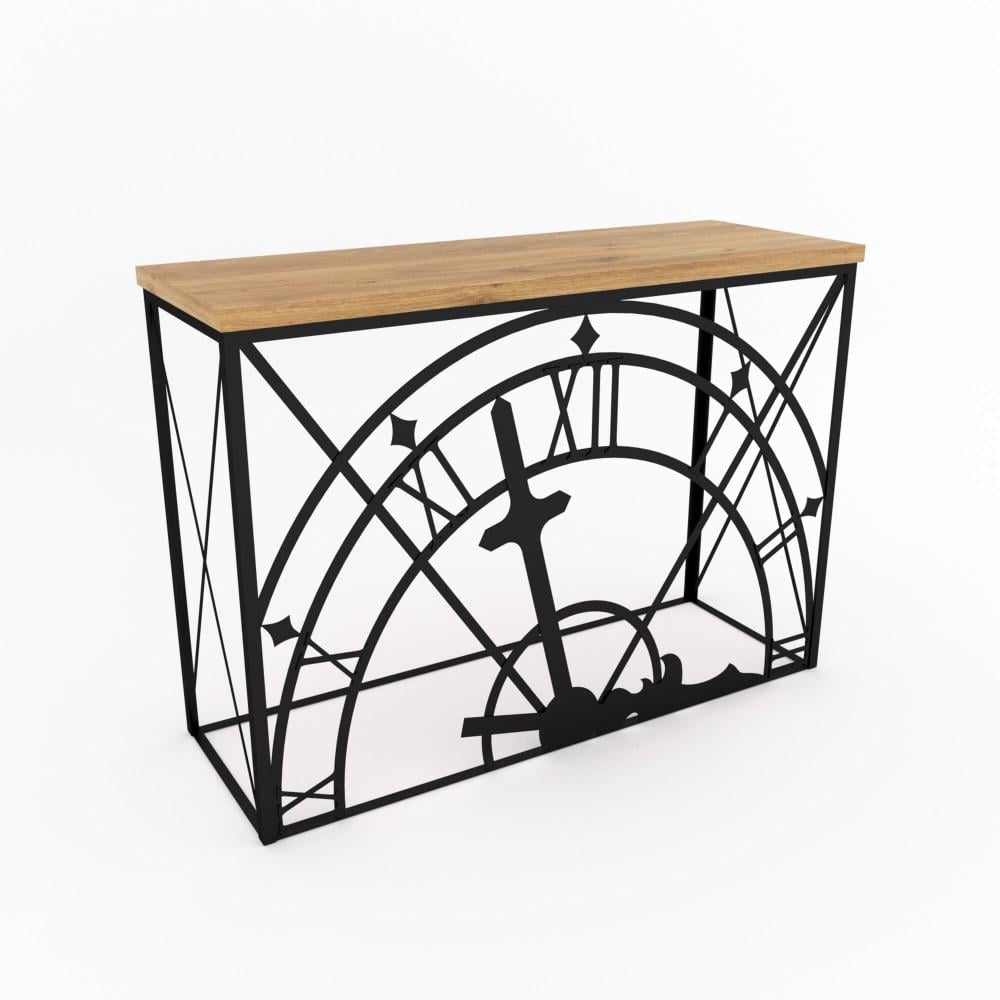 Консоль дизайнерская металллическая Karkas Юджин Дуб 1300х400х850 мм Консоль дизайнерская металллическая Karkas Юджин Дуб 1300х400х850 мм