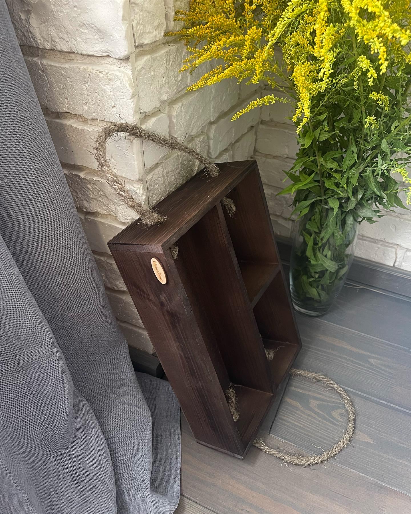 Ящик бокс деревянный подарочный 35х23х9 Коричневый