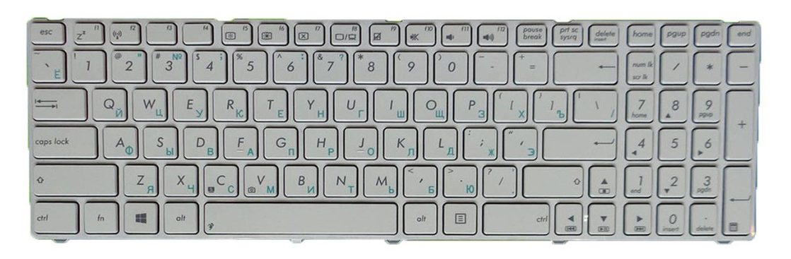 Клавиатура для ноутбука Asus A72 A72F матовая (04GNV32KRU00)