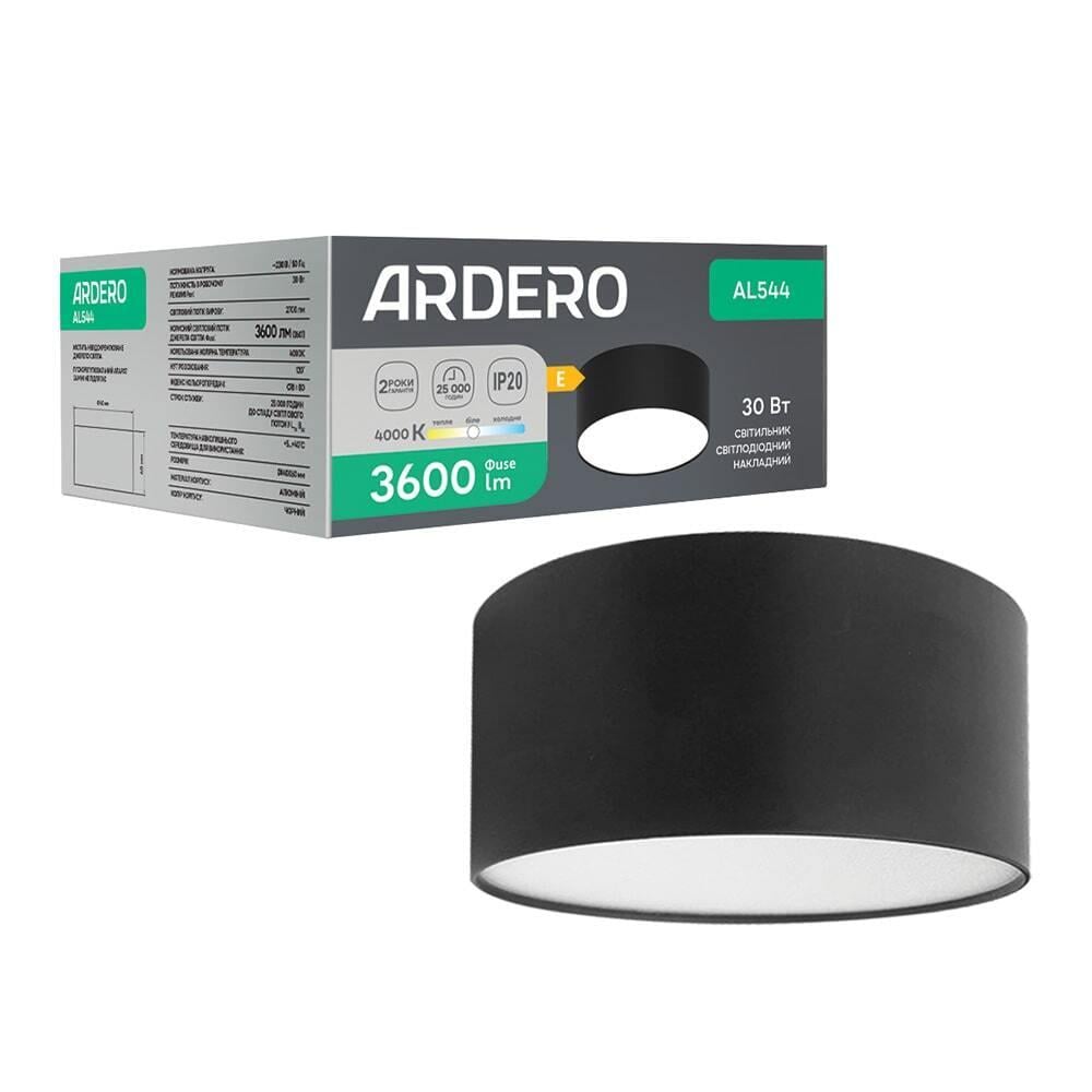 Светодиодный накладной светильник ARDERO AL544 30 Вт 4000K Черный (16434)