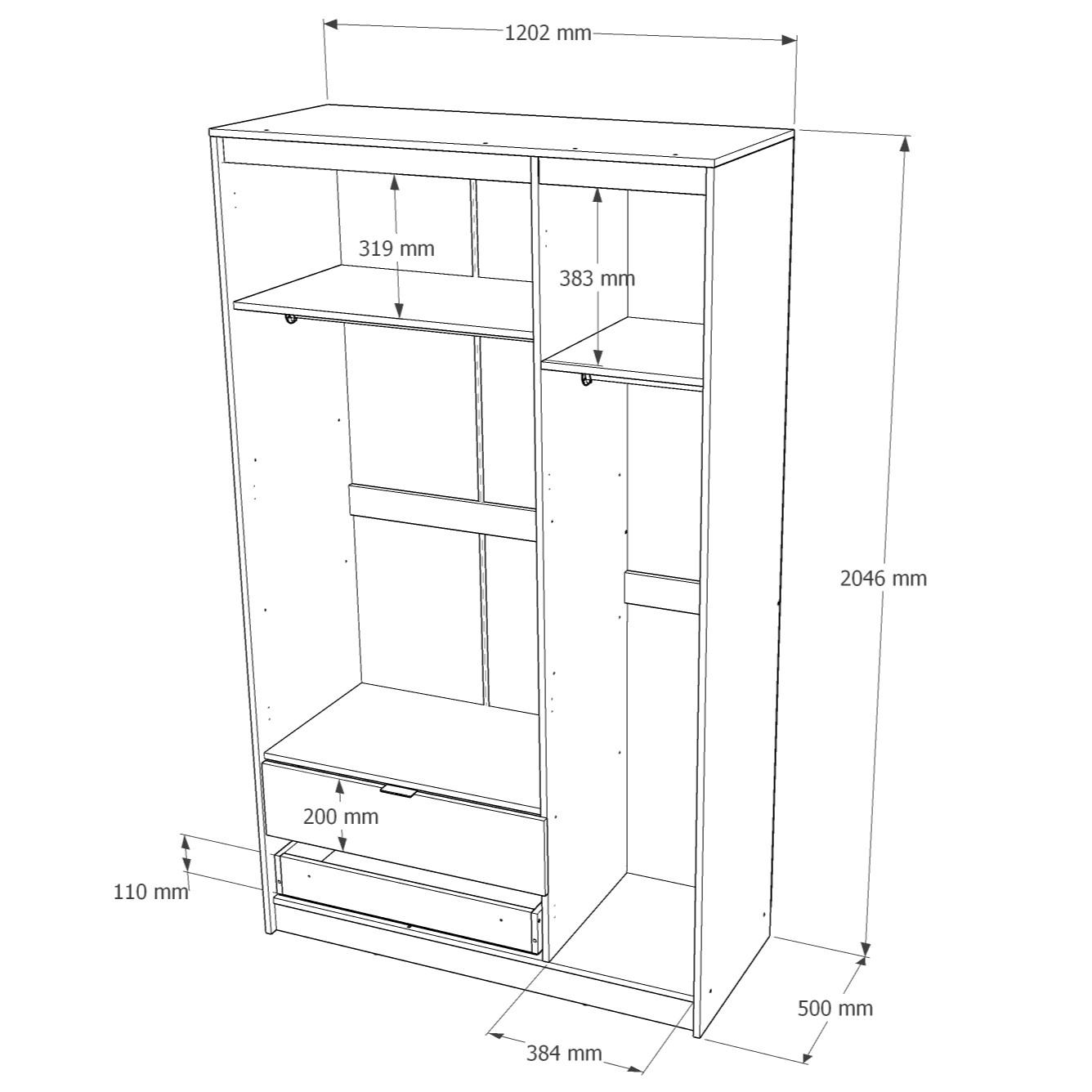 Шкаф Everest Сити 1200 1202х500х2046 мм Сонома/Белый (11431) - фото 11 Шкаф Everest Сити 1200 1202х500х2046 мм Сонома/Белый (11431) - фото 11