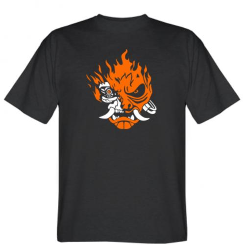 Футболка чоловіча Cyberpunk 2077 fire 2XL Чорний (689888-2-61657-XXL)