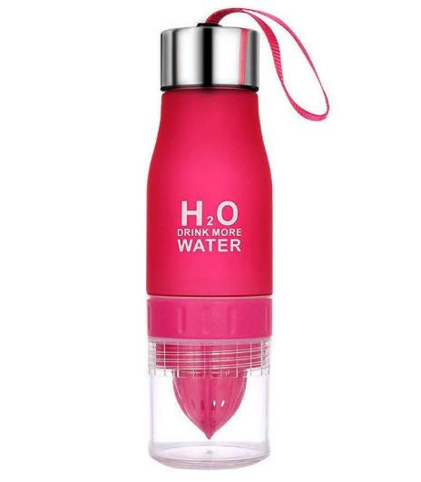 Бутылка-поилка Stenson R29239 с соковыжималкой 500 мл Розовый (010527)