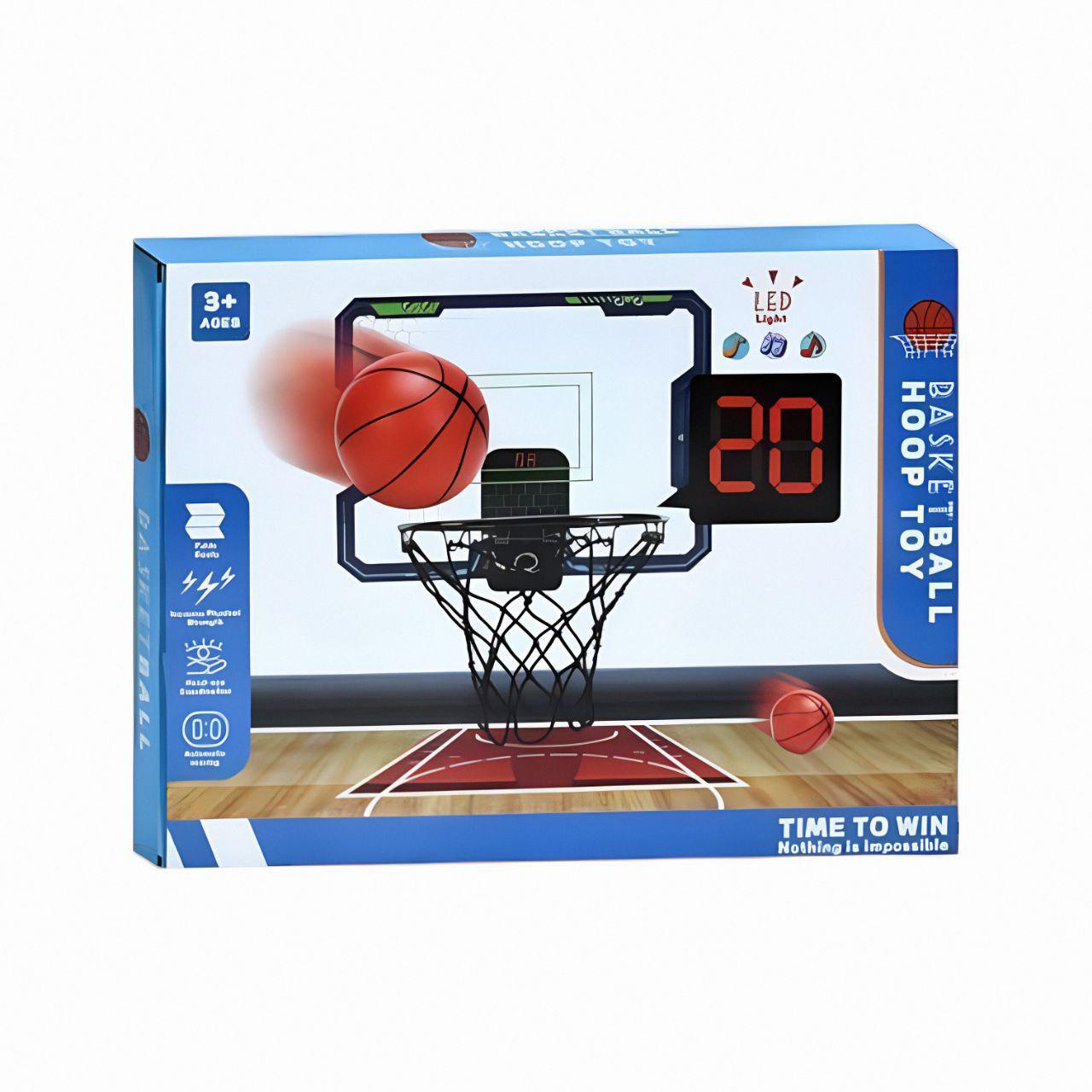 Баскетбольне кільце MR 1519 зі щитом 41x31 см/металевим кільцем/інтерактивним табло та м’ячем Біло-синій (27159187) - фото 2 Баскетбольне кільце MR 1519 зі щитом 41x31 см/металевим кільцем/інтерактивним табло та м’ячем Біло-синій (27159187) - фото 2