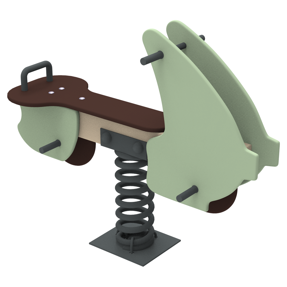 Качеля на пружине для детской площадки Kidigo Мотосиклет 100х38х92 см Разноцветный (1127670982)