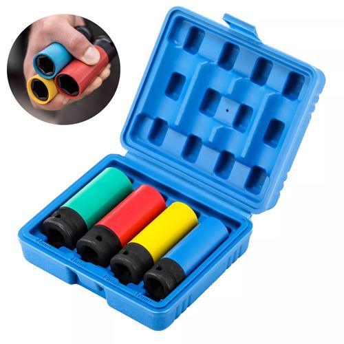 Головки подовжені ударні 17-22 мм 1/2" для литих дисків у кейсі сталь (888541) - фото 5 Головки подовжені ударні 17-22 мм 1/2" для литих дисків у кейсі сталь (888541) - фото 5