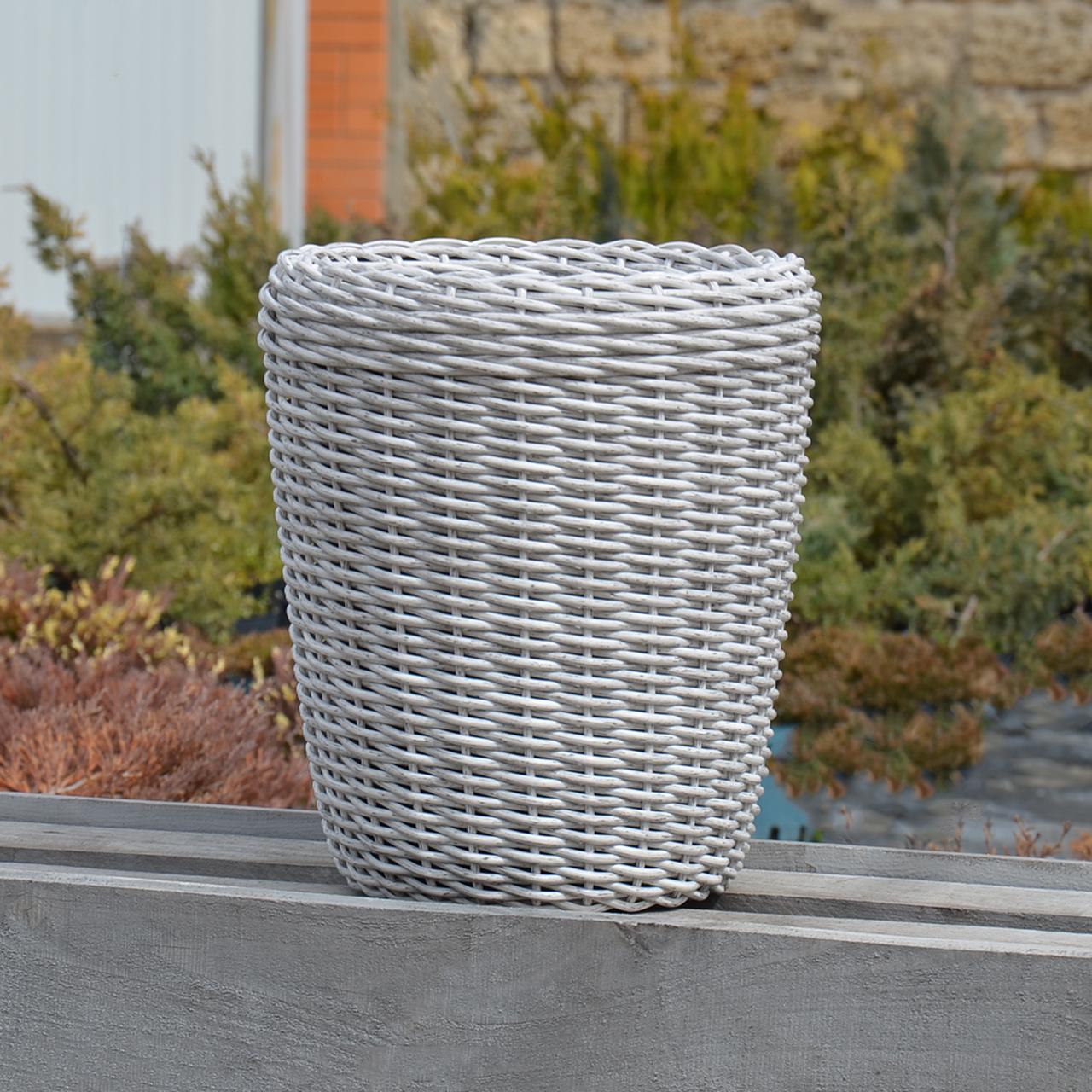Кашпо высокое для цветов и растений из ротанга/ручной работы 16 л Белая береза - фото 6 Кашпо высокое для цветов и растений из ротанга/ручной работы 16 л Белая береза - фото 6