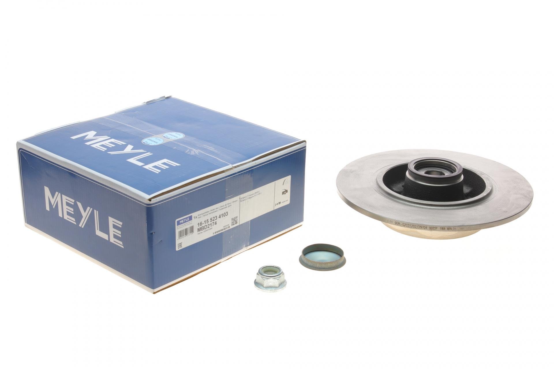 Диск тормозной задний Meyle Renault Megane III/Scenic III 08-+ABS с подшипником 260x8 мм (16-15 523 4103 MEYLE)