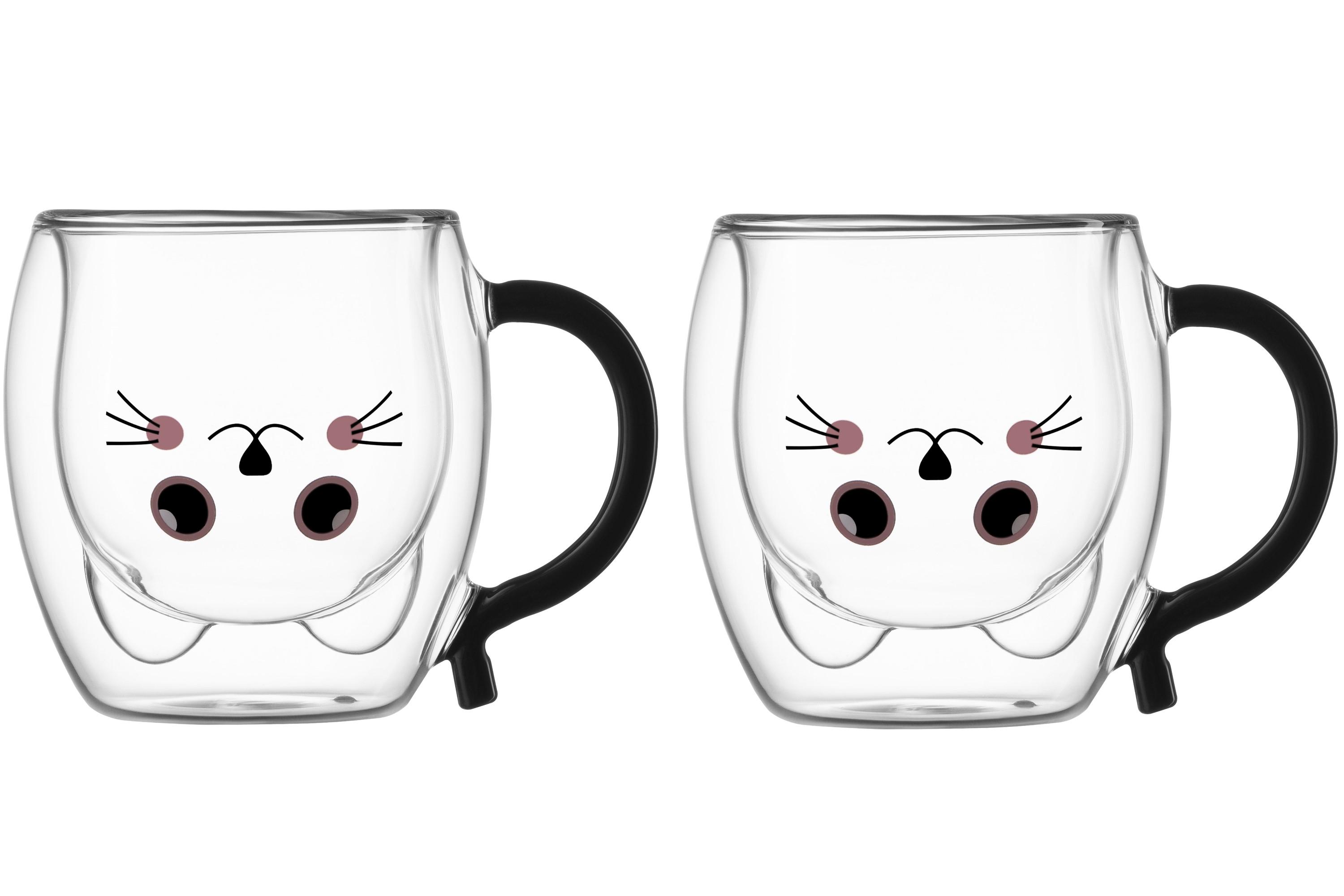 Набор чашек с двойными стенками Ardesto AR2625BAR Animals 250 мл 2 шт. Прозрачный (7f08542d)