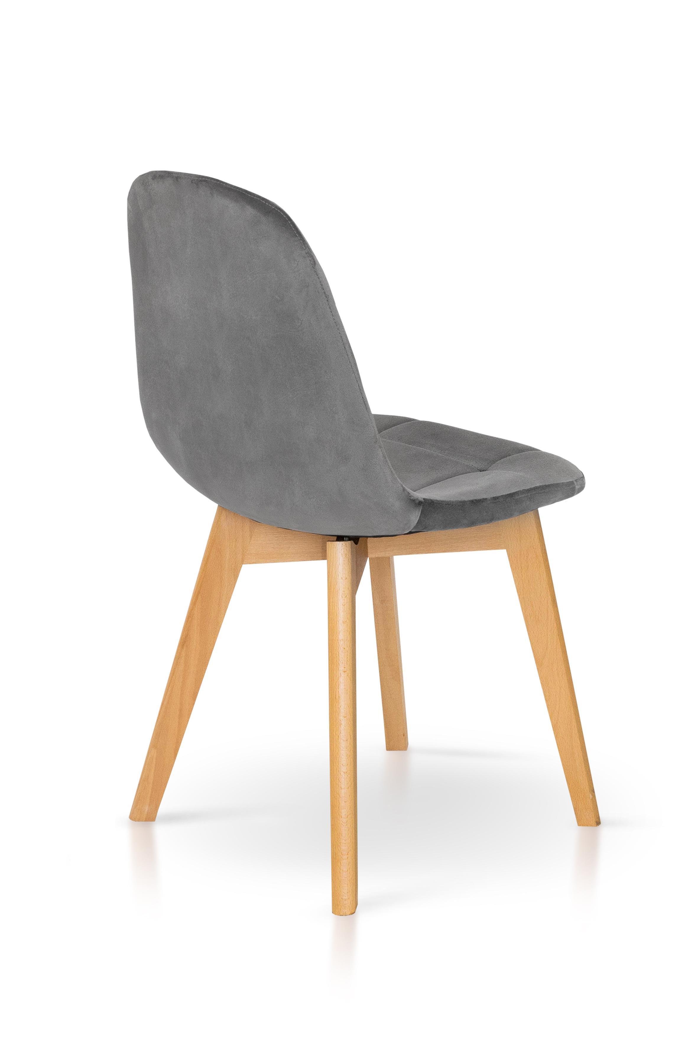 Стілець для кухні та вітальні Джастін Ірис велюр 460х840х500 мм Сірий (GAА0054929) - фото 3 Стілець для кухні та вітальні Джастін Ірис велюр 460х840х500 мм Сірий (GAА0054929) - фото 3