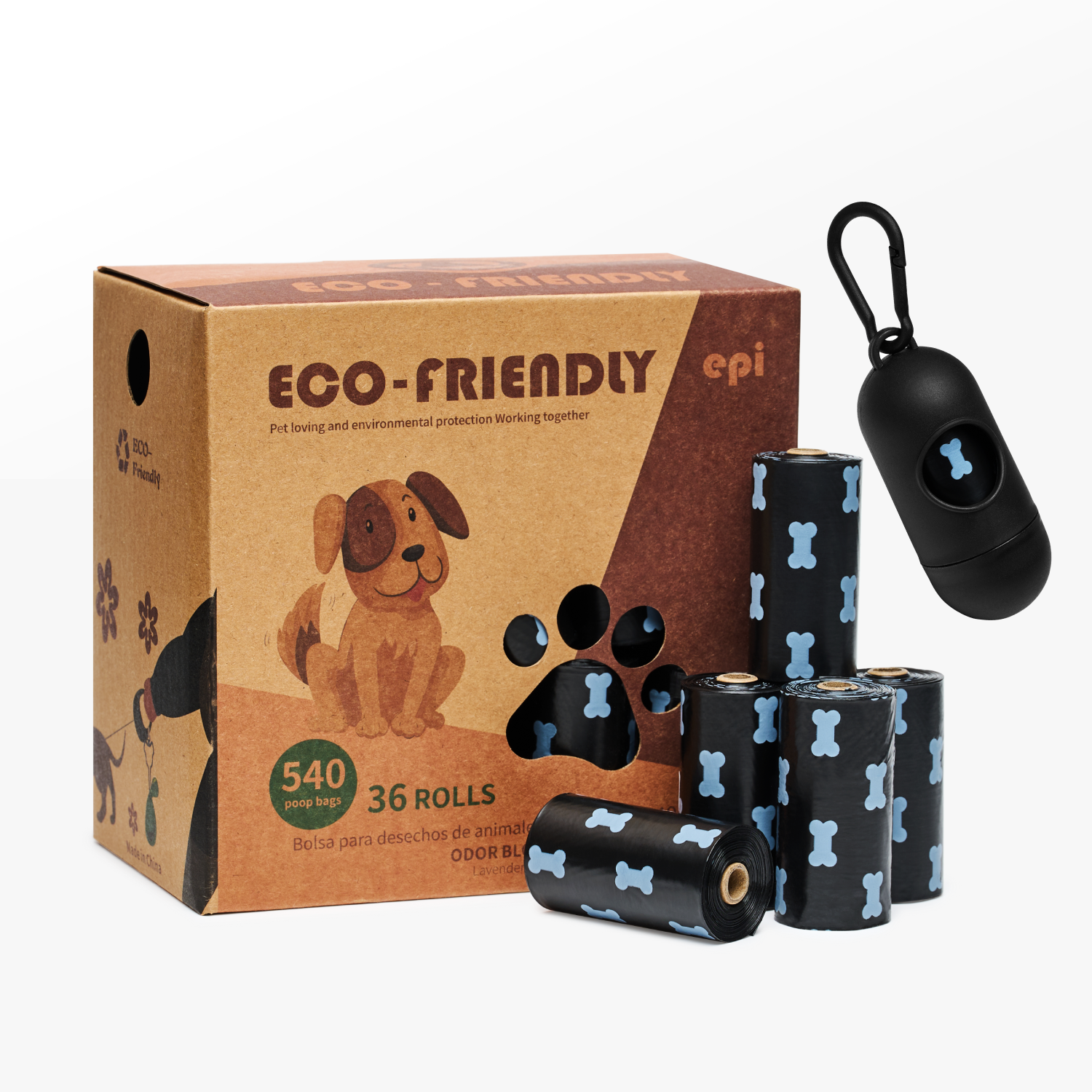 Пакеты биоразлагаемые KALYU ECO-FRIENDLY с ароматом лаванды 23х33 см 36 роллов 540 шт. (31571888)